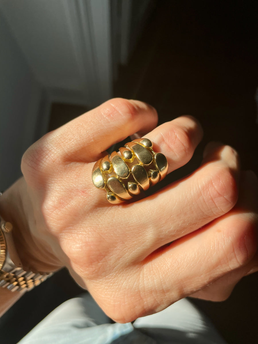 Full coverage sculptural knot ring – austra
